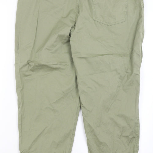 F&F Womens Green   Cropped Trousers Size 16 L22 in