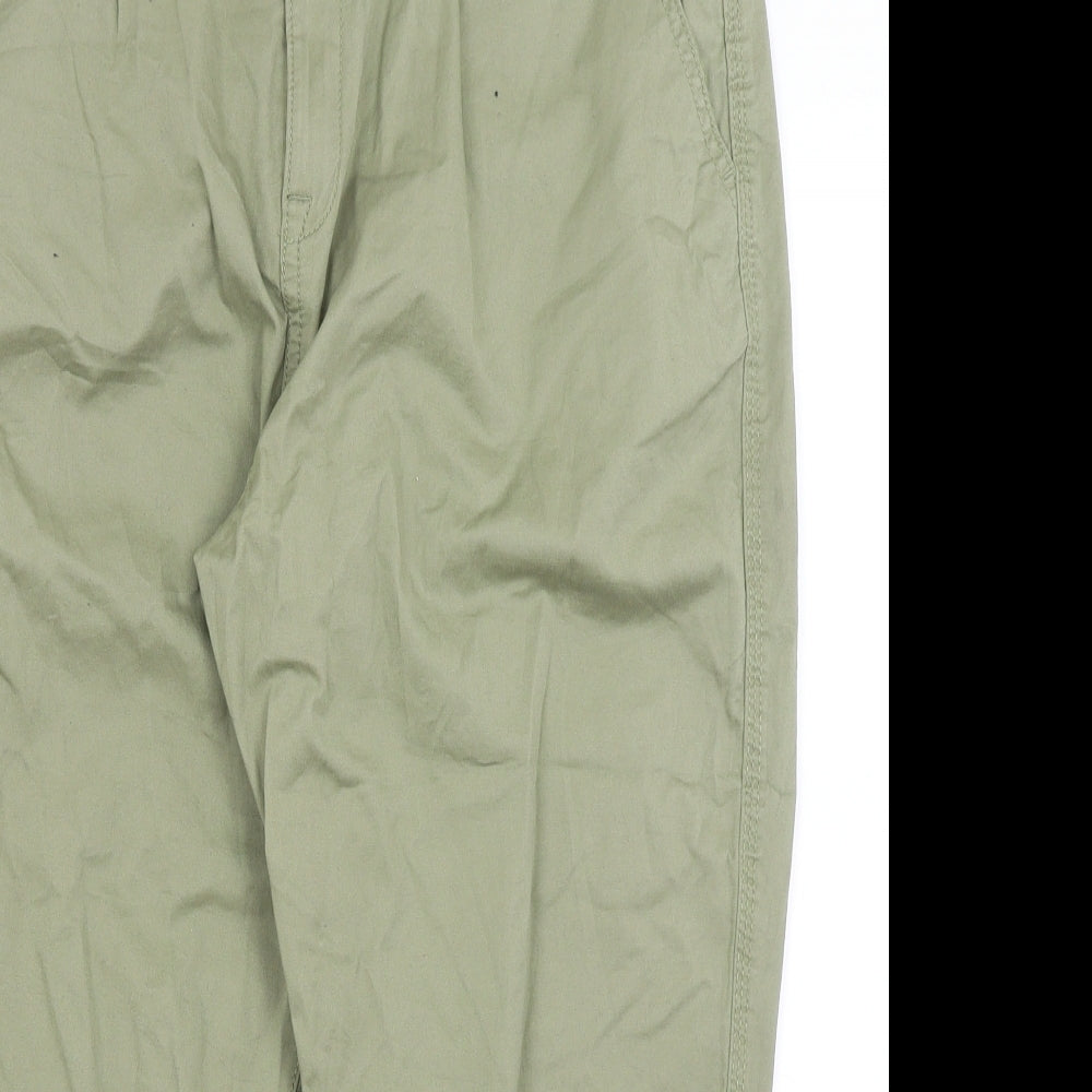 F&F Womens Green   Cropped Trousers Size 16 L22 in