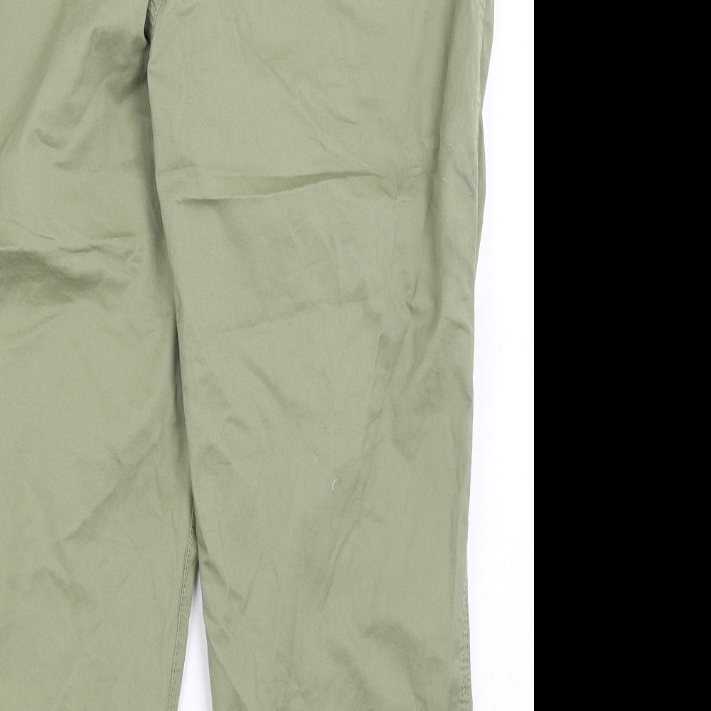F&F Womens Green   Cropped Trousers Size 16 L22 in