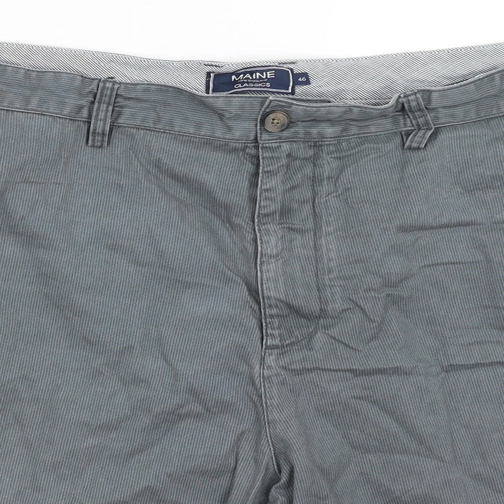 Maine Mens Grey   Chino Shorts Size 46 in