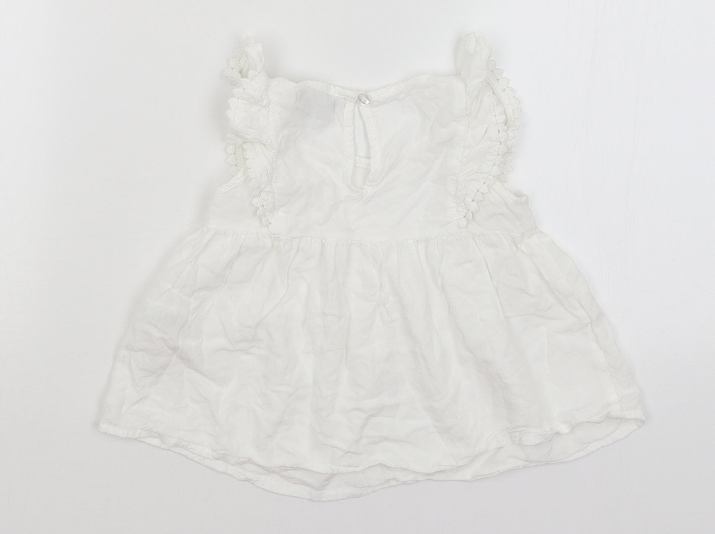 Primark Girls White   Basic Blouse Size 4-5 Years