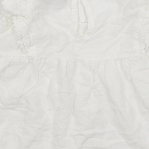 Primark Girls White   Basic Blouse Size 4-5 Years