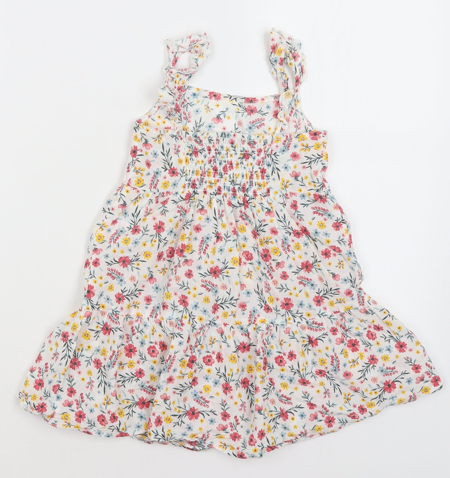 Primark Girls White Floral  Fit & Flare  Size 4-5 Years