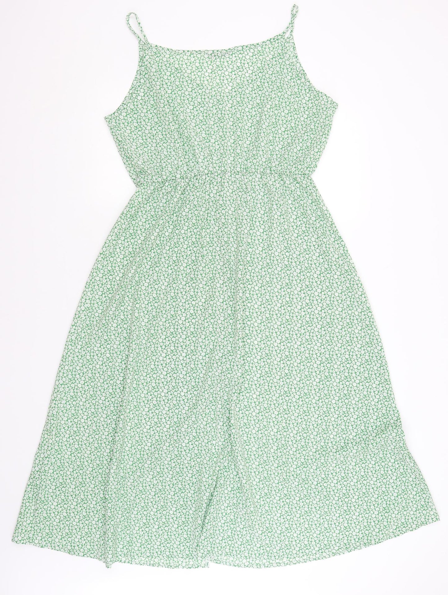 SheIn Womens Green Floral  Fit & Flare  Size XL