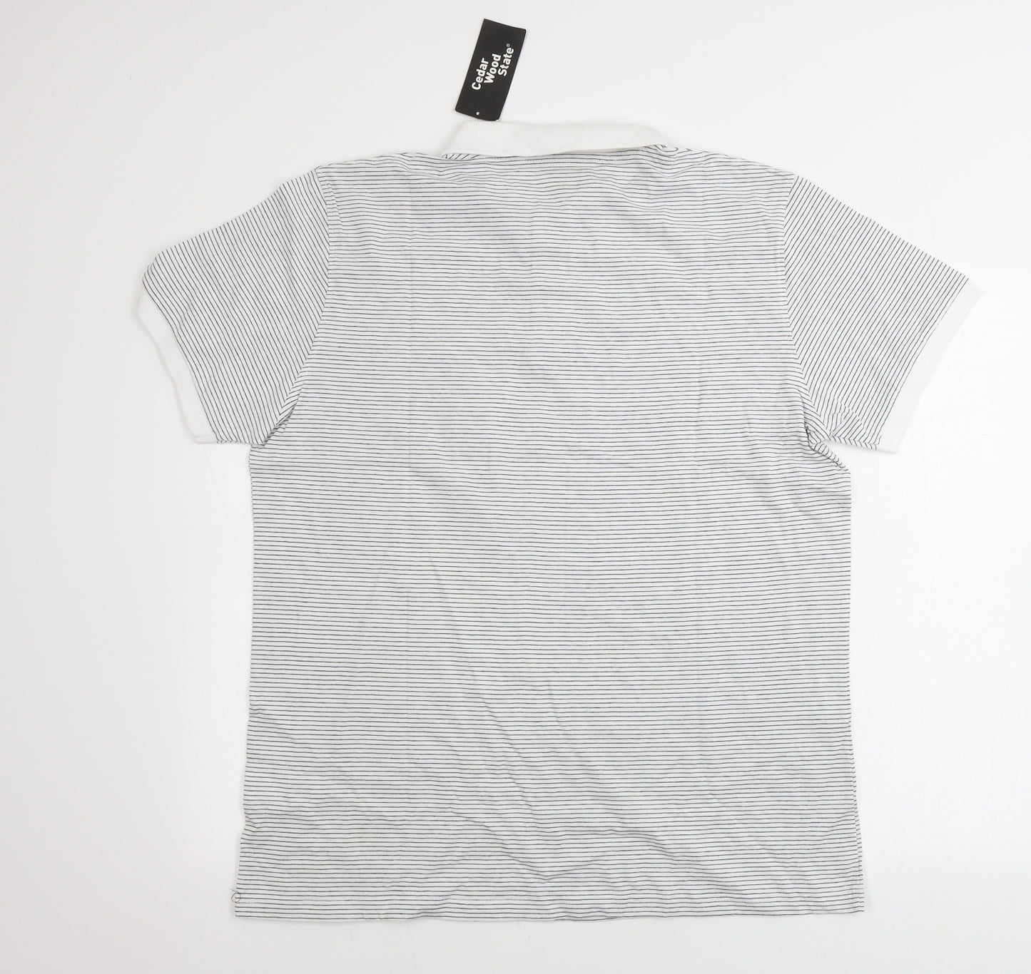 Cedar Wood State  Mens White    Polo Size XL