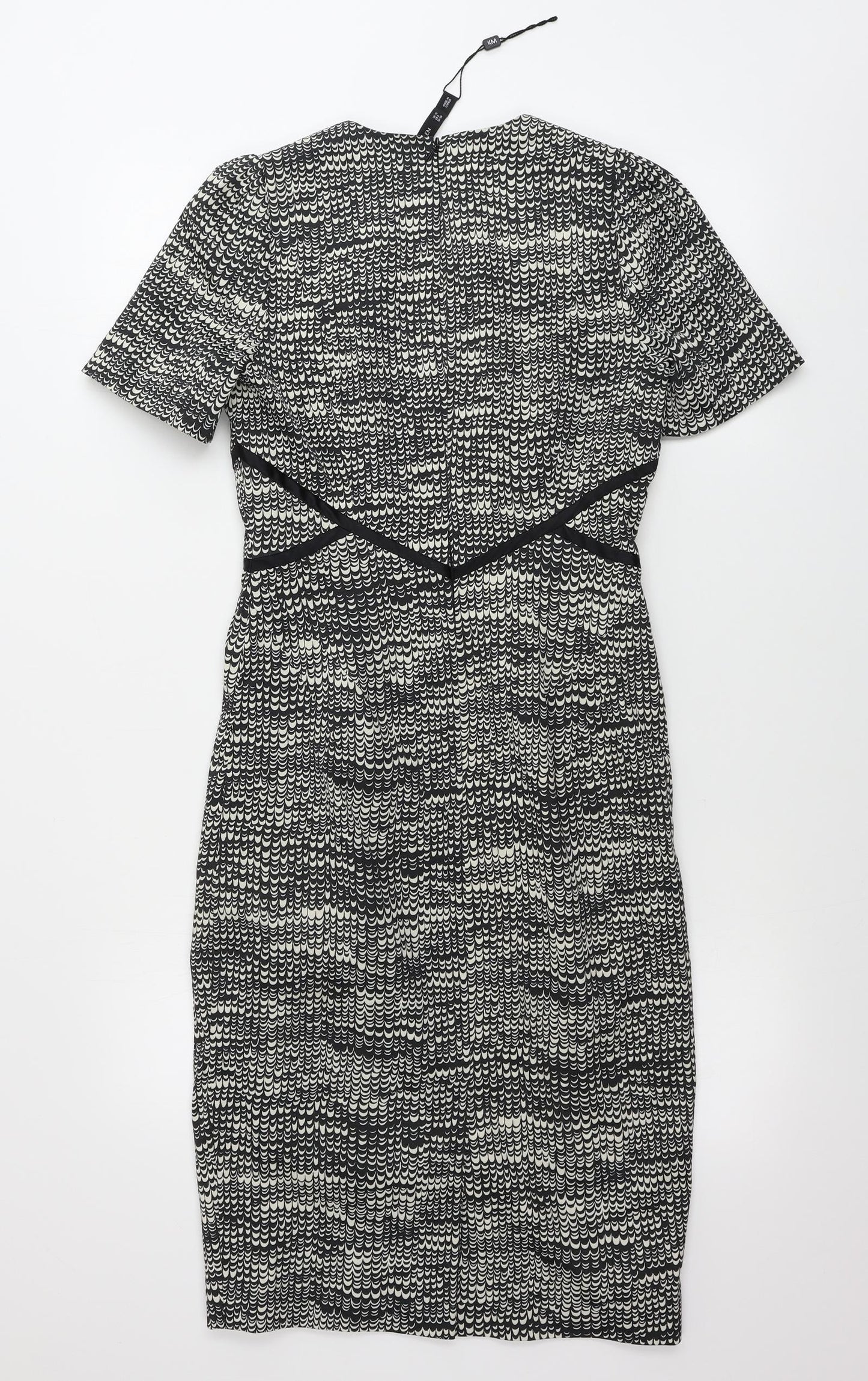 Karen Millen  Womens Black Geometric  Bodycon  Size 10