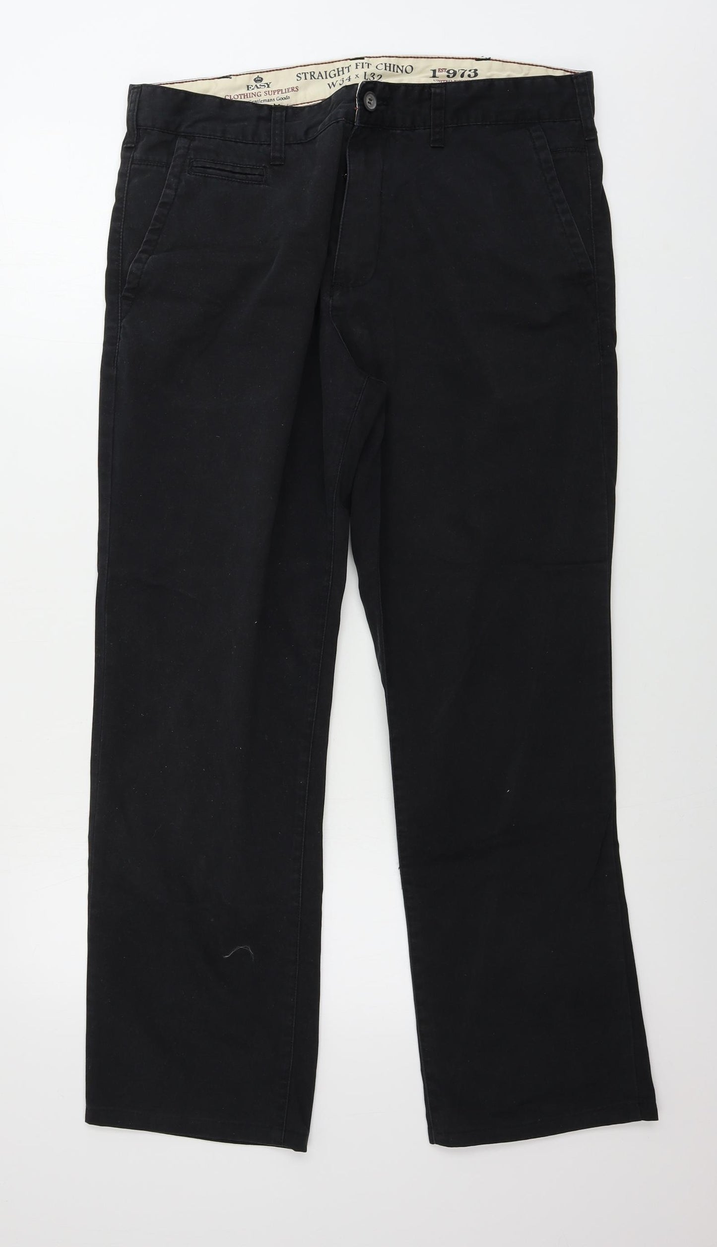 Easy Mens Black   Trousers  Size 34 in L32 in