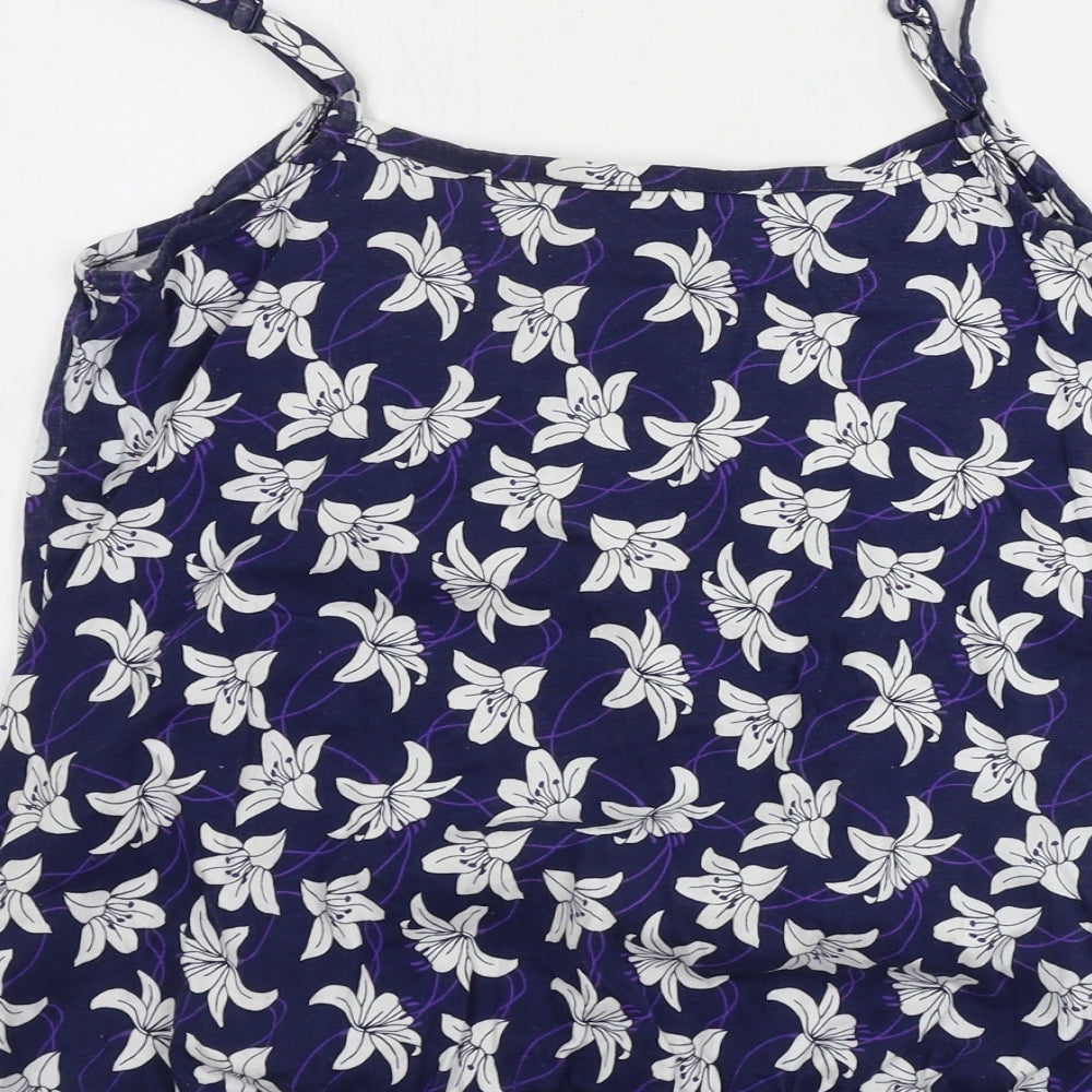 Debenhams  Womens Blue Floral  Basic T-Shirt Size 14