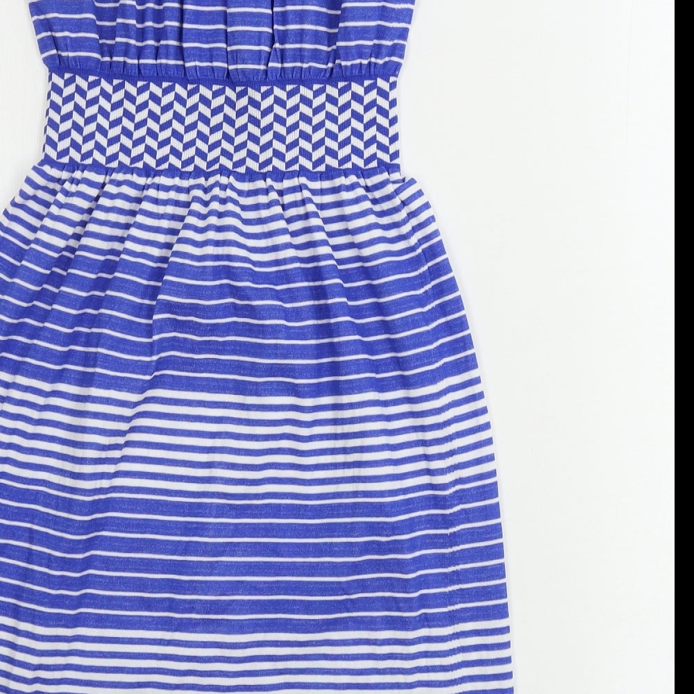 Ocean club  Womens Blue Striped  Bodycon  Size S