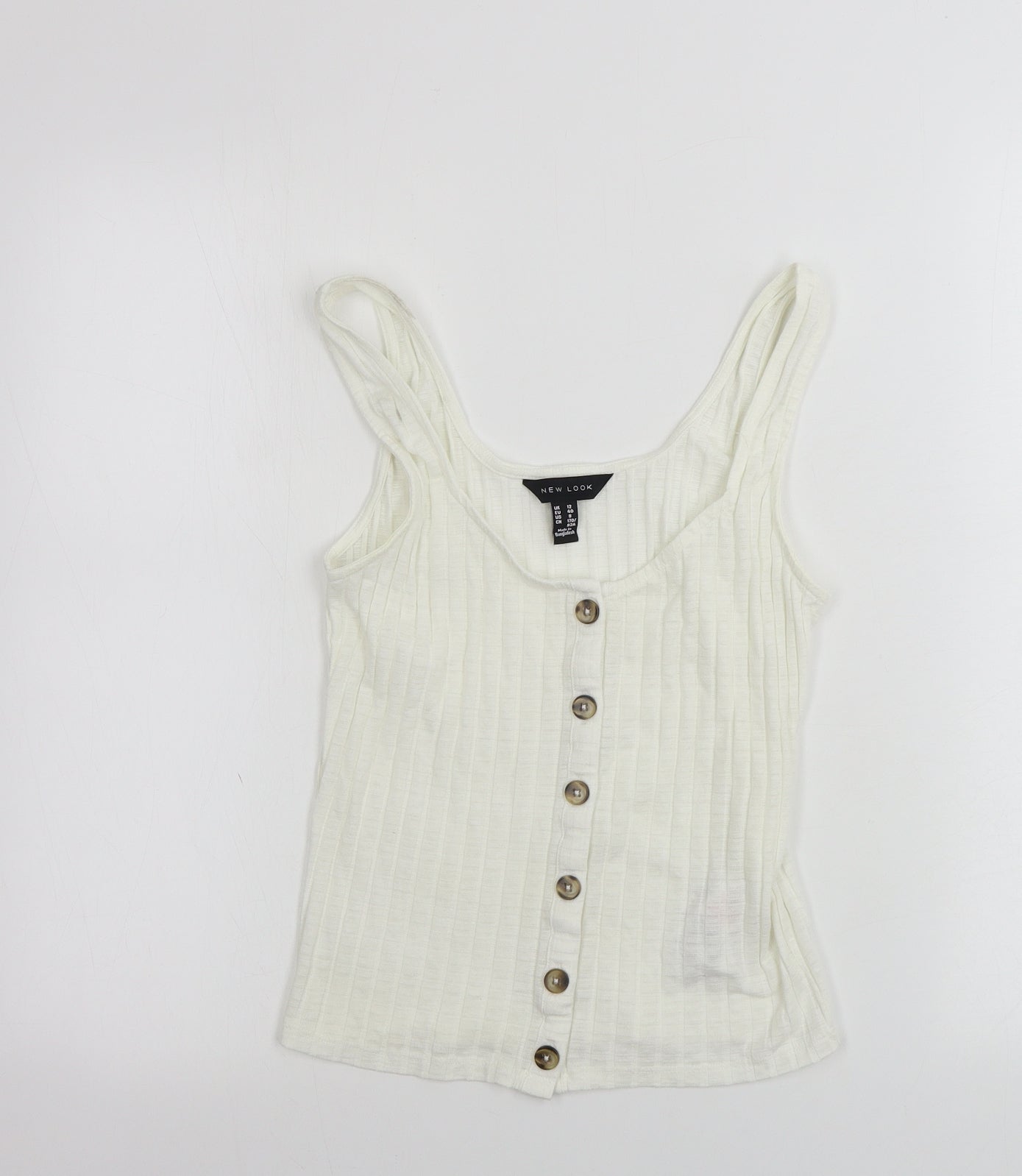 New Look Womens Ivory   Basic Tank Size 10