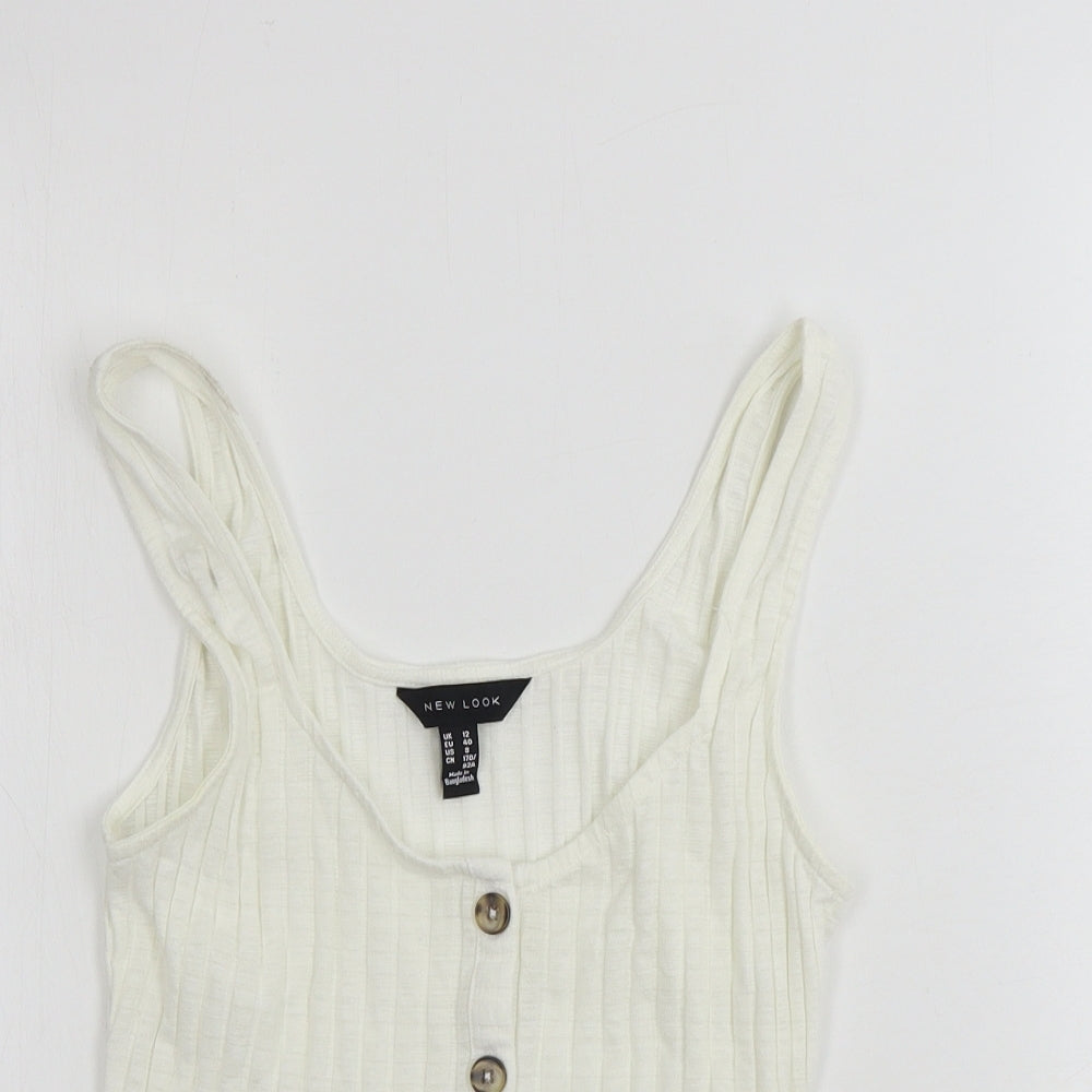 New Look Womens Ivory   Basic Tank Size 10