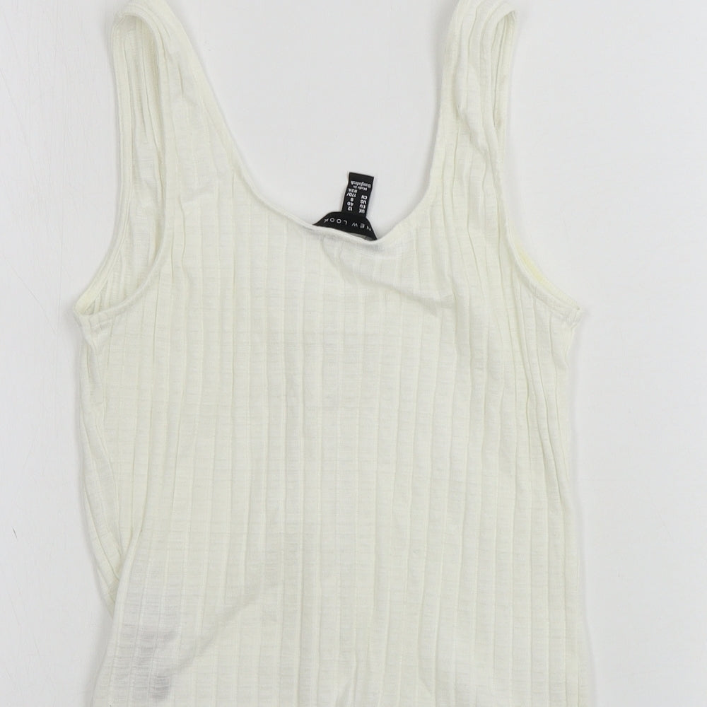 New Look Womens Ivory   Basic Tank Size 10
