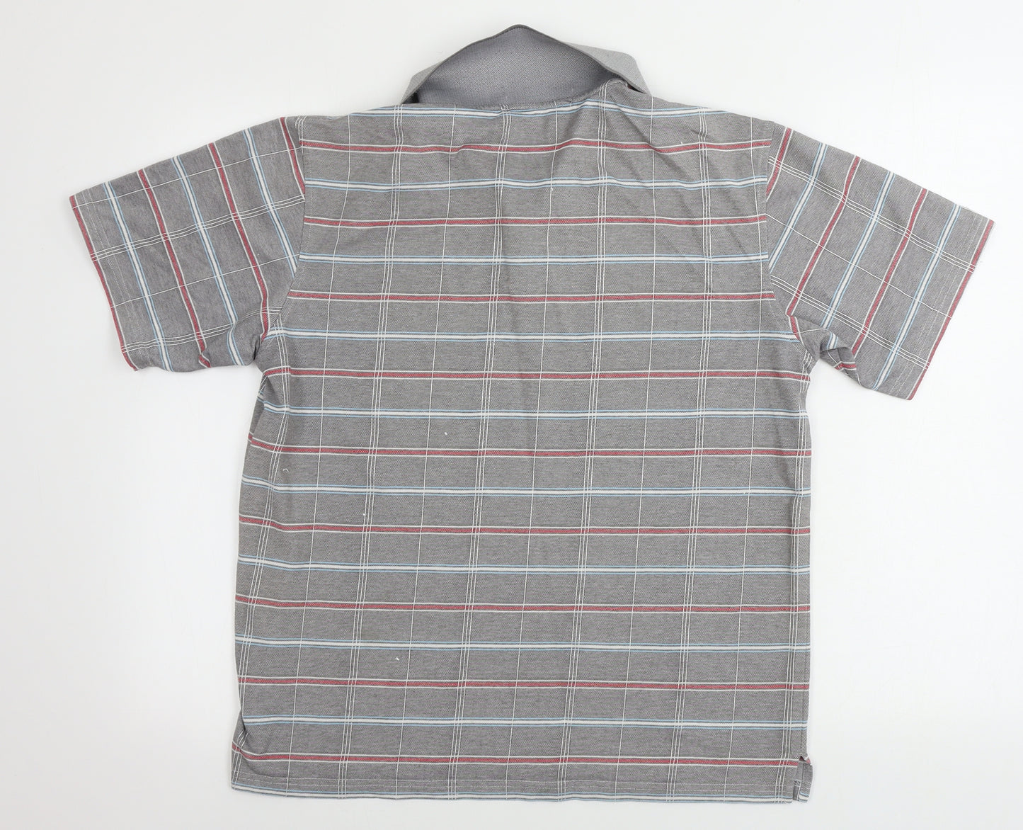 Charles Norton  Mens Grey Check   Polo Size M