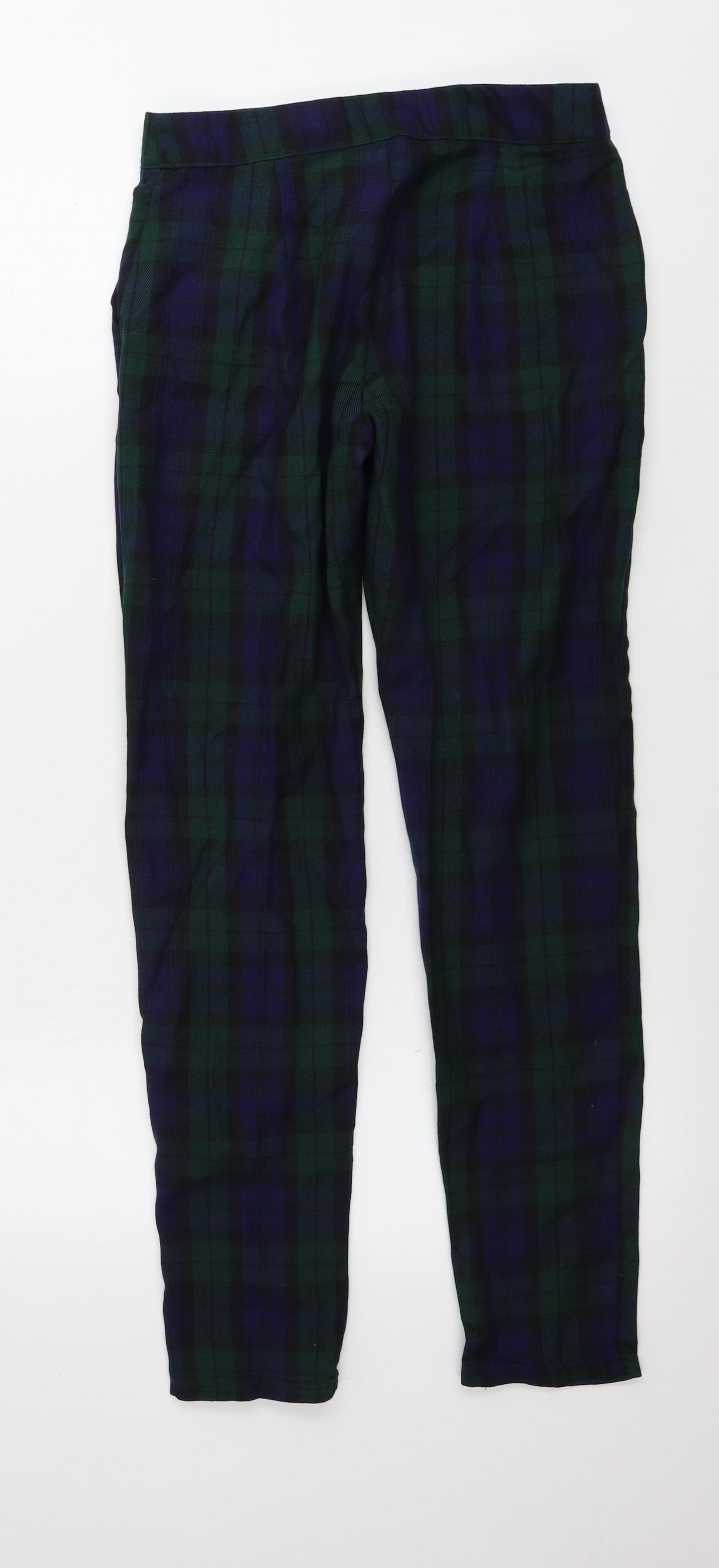 Preworn  Mens Blue Check  Trousers  Size M L25 in