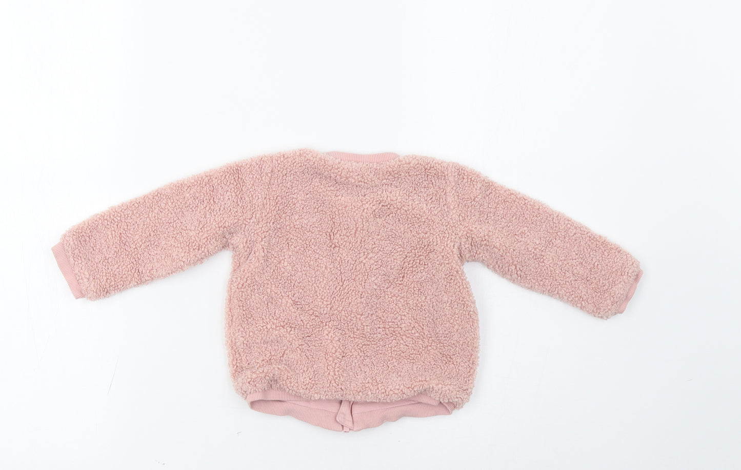 mamas & papas Girls Pink  Ramie Basic Coat Coat Size 9-12 Months