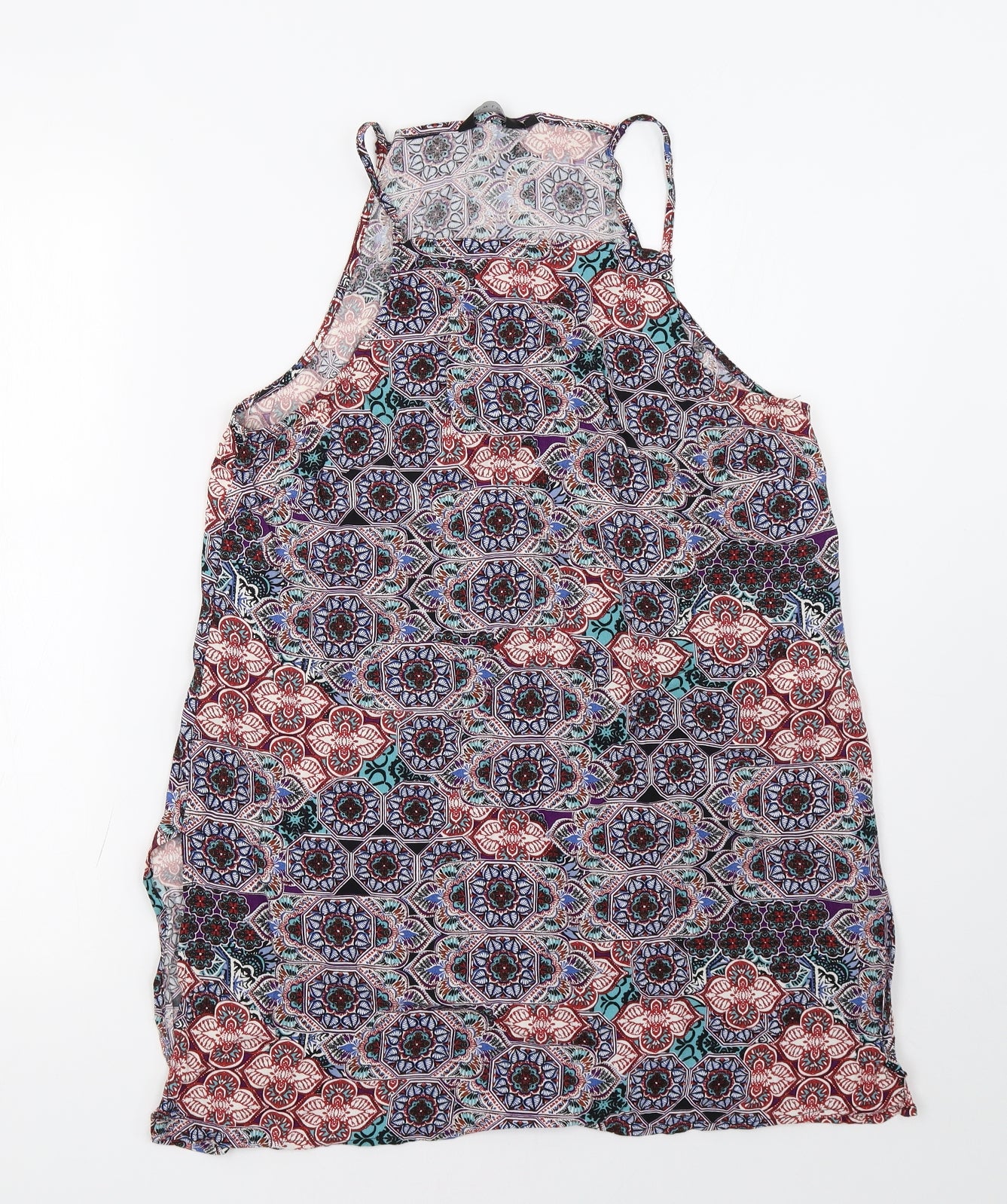 New Look Womens Multicoloured Geometric  Basic Tank Size 14