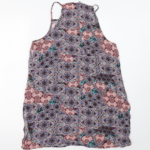 New Look Womens Multicoloured Geometric  Basic Tank Size 14
