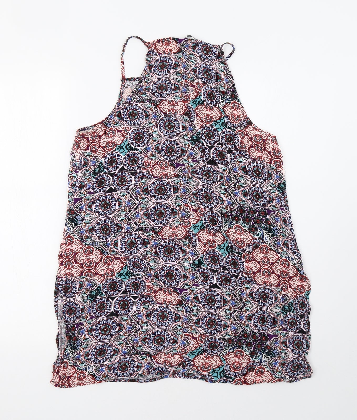 New Look Womens Multicoloured Geometric  Basic Tank Size 14