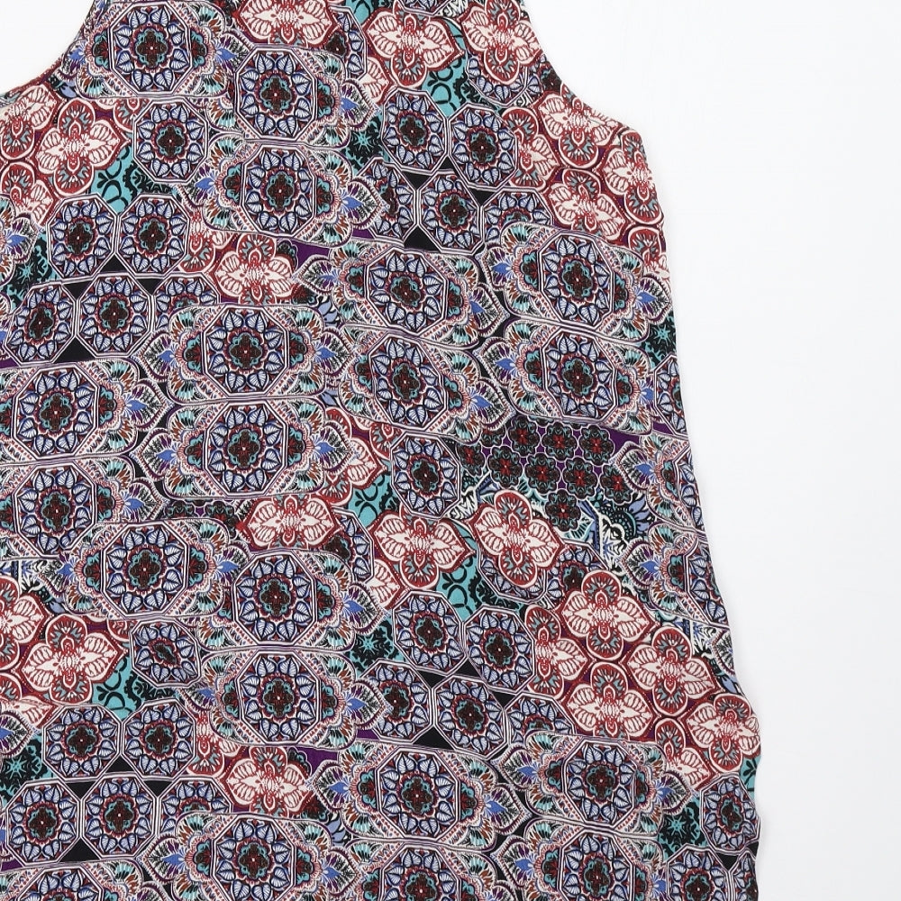 New Look Womens Multicoloured Geometric  Basic Tank Size 14