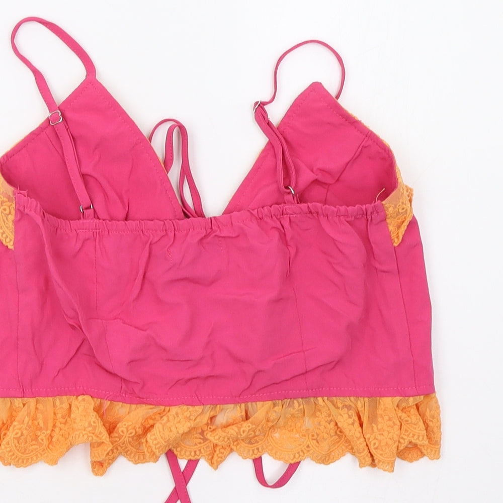 Boohoo Womens Pink   Cropped Tank Size 6