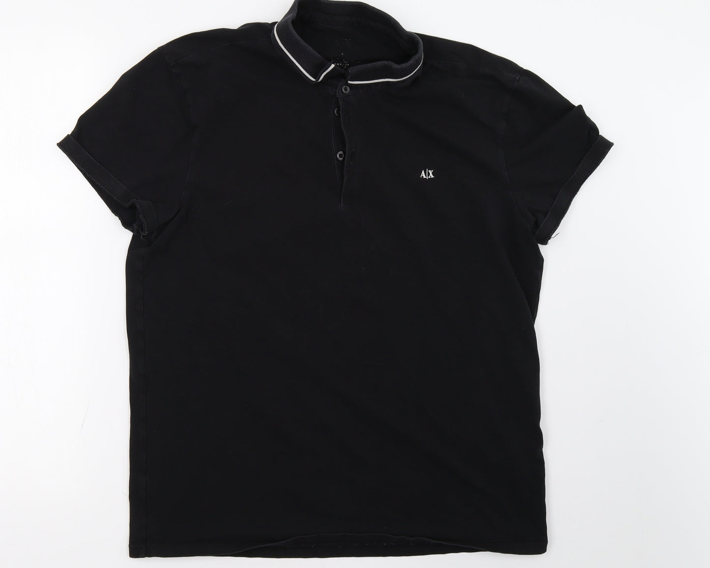 Armani Exchange Mens Black    Polo Size M