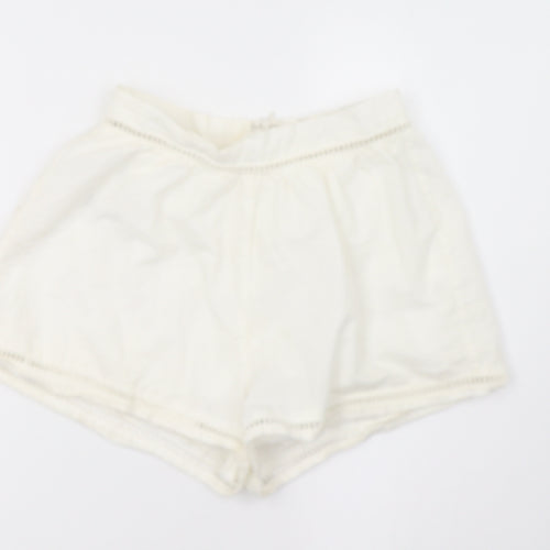 Missguided Womens White   Paperbag Shorts Size 8