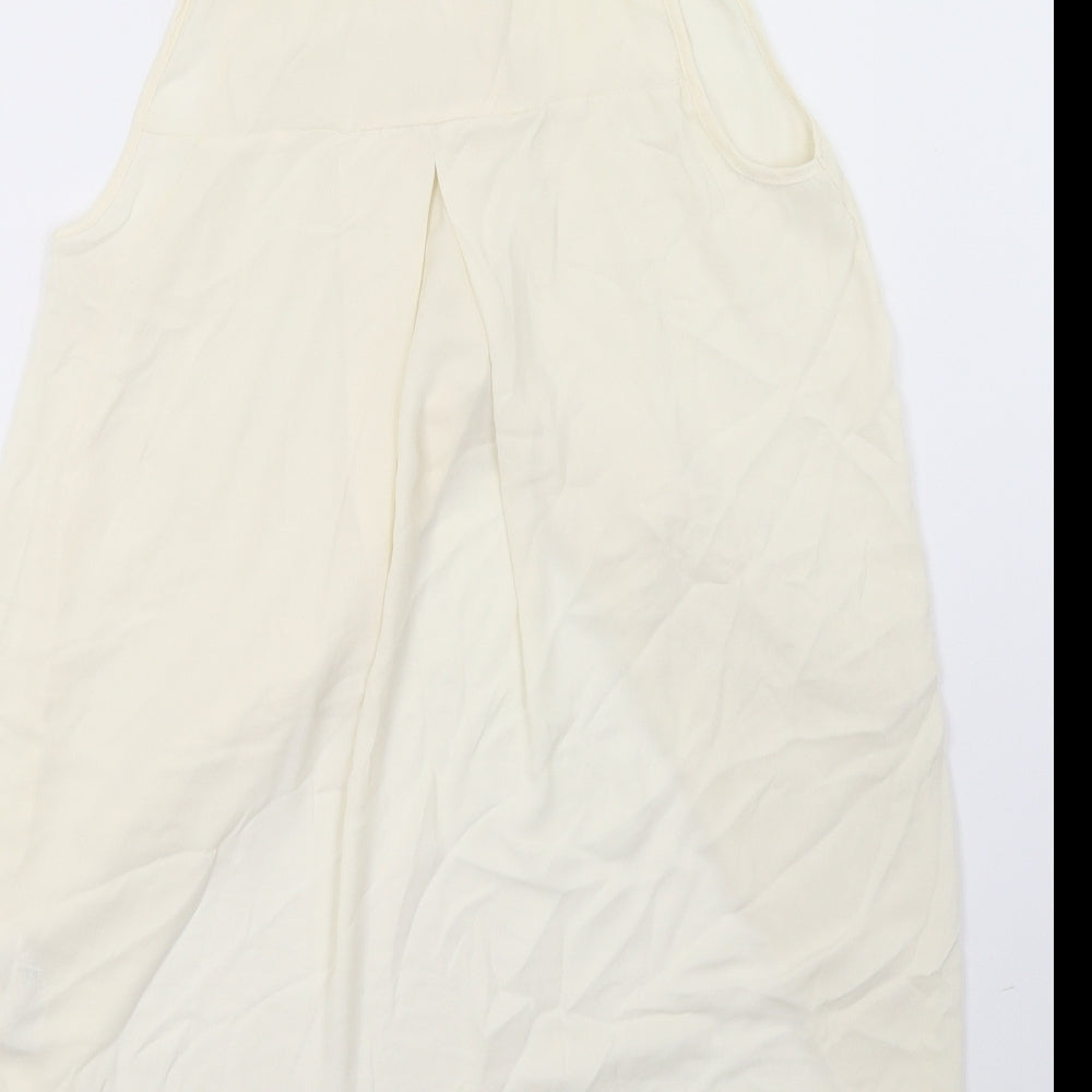 Dorothy Perkins Womens White  Mesh Basic Button-Up Size 10