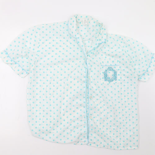 Littlewoods Womens Green Polka Dot   Pyjama Top Size 16