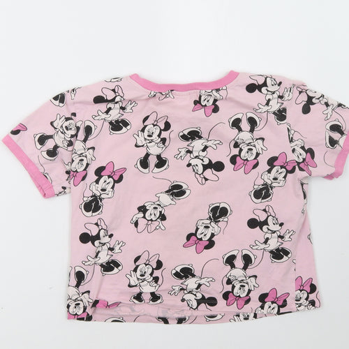 missimo Girls Pink   Cropped T-Shirt Size 11 Years  - Minnie Mouse