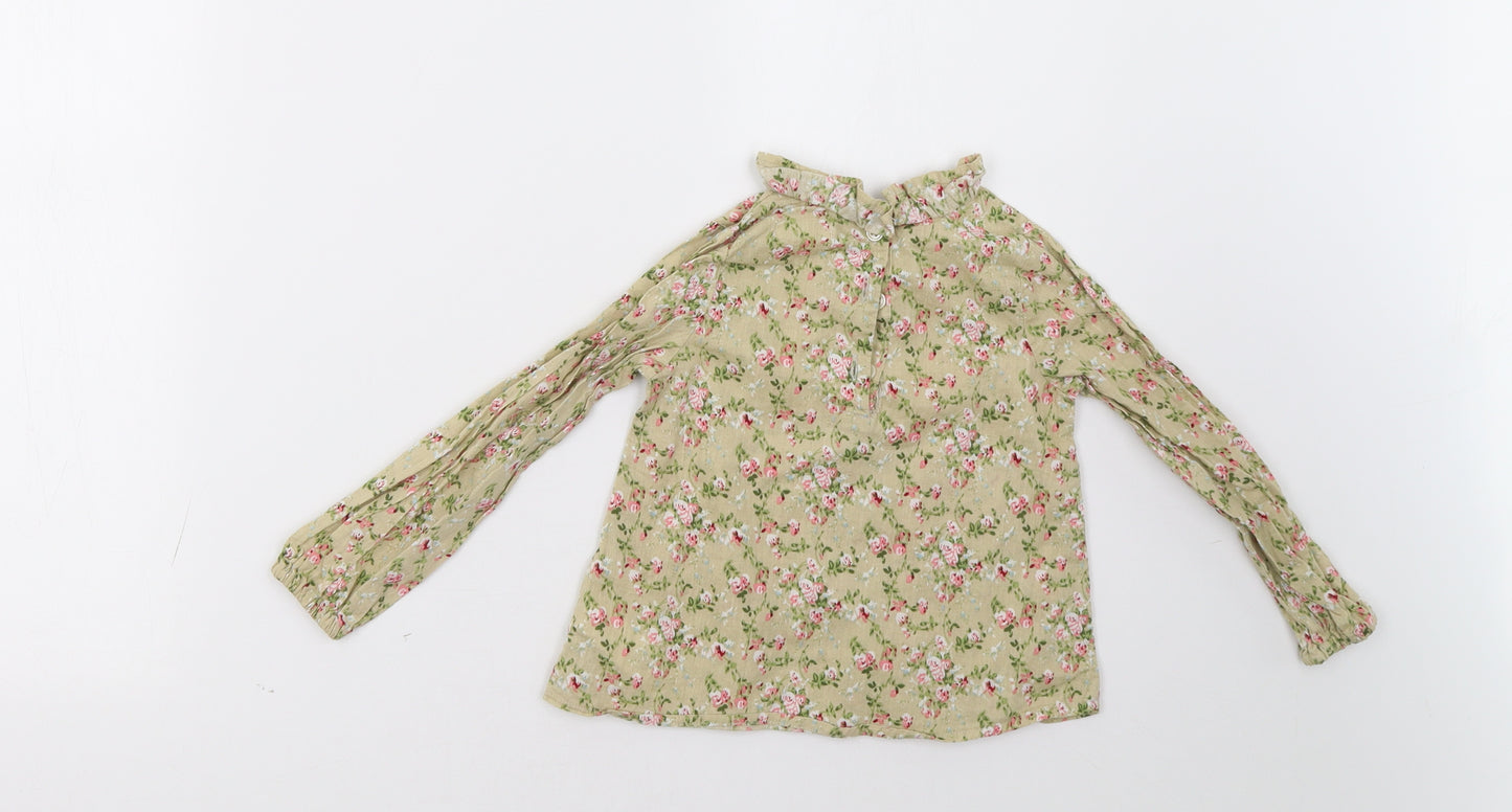 Ladybird Girls Beige Polka Dot  Pullover Sweatshirt Size 3-4 Years