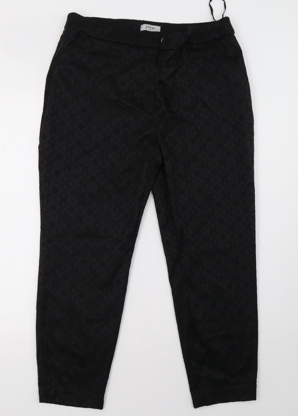 Monsoon Womens Black   Trousers  Size 16 L28 in