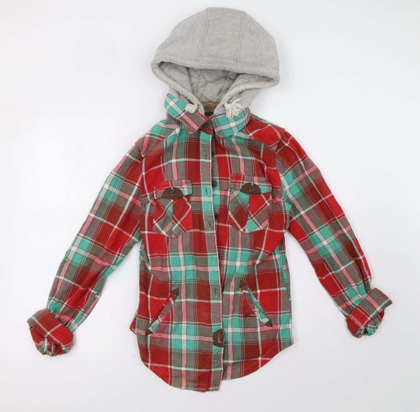 SoulCal&Co Womens Red Check  Jacket  Size 12