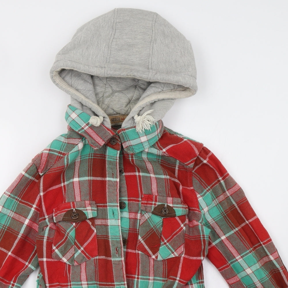 SoulCal&Co Womens Red Check  Jacket  Size 12