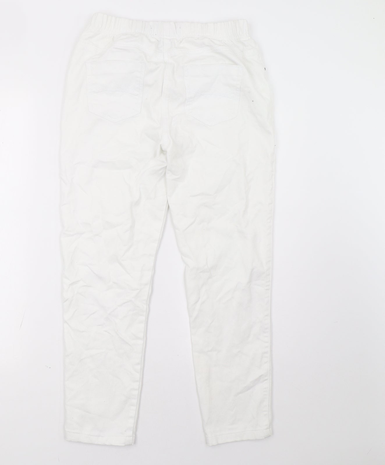 Sainsburys Womens White   Trousers  Size 12 L28 in