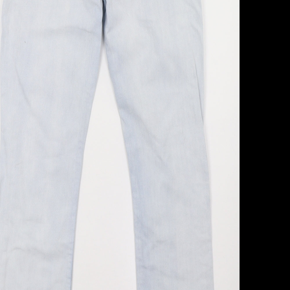 Preworn Womens Blue  Denim Straight Jeans Size 10 L32 in