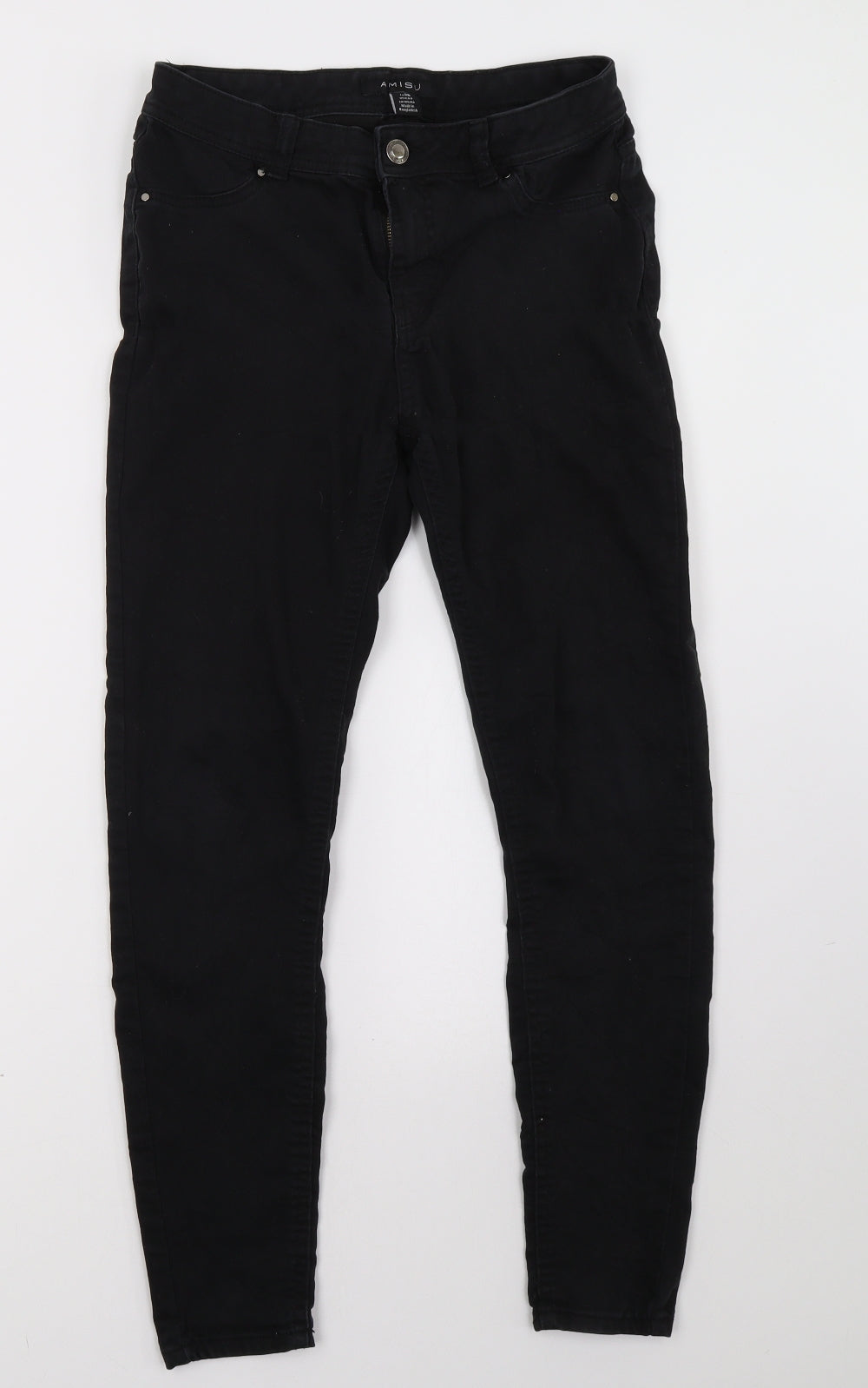 Amisu Womens Black  Denim Skinny Jeans Size 30 L30 in