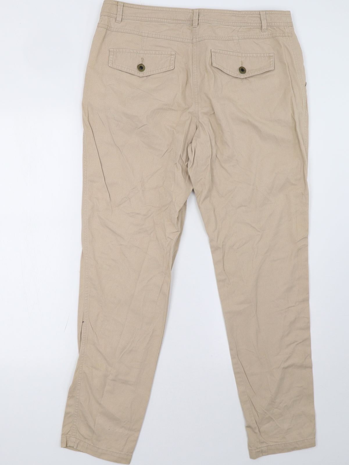 Debenhams Womens Beige   Trousers  Size 14 L32 in