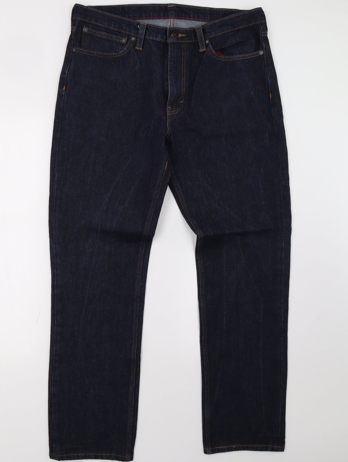 levis Mens Blue  Denim Straight Jeans Size 36 L32 in