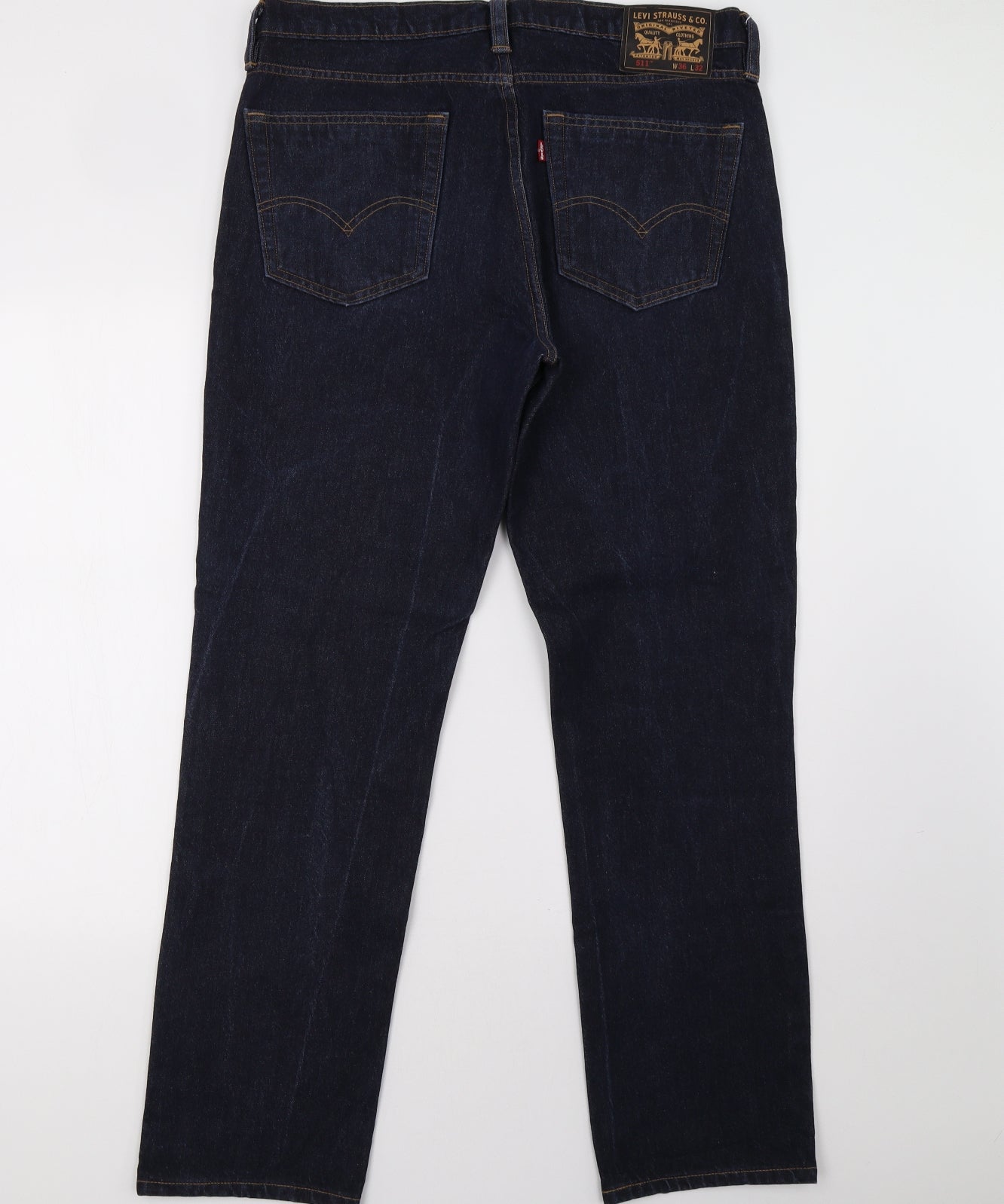 levis Mens Blue  Denim Straight Jeans Size 36 L32 in