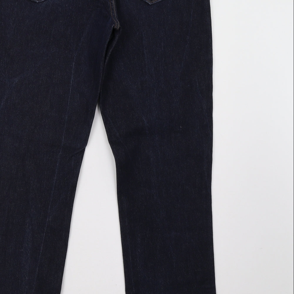 levis Mens Blue  Denim Straight Jeans Size 36 L32 in