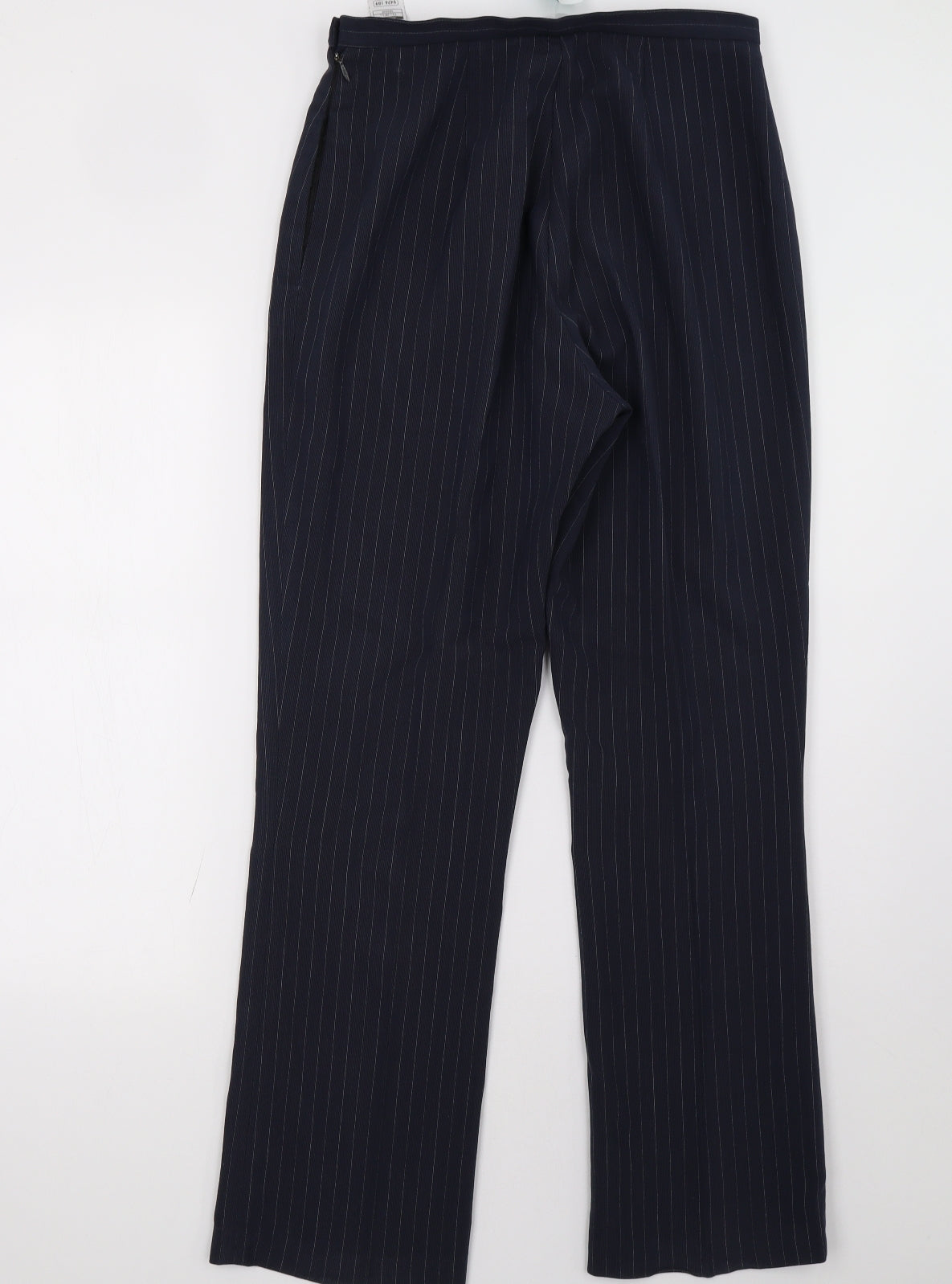Marks and Spencer Womens Blue Striped  Trousers  Size 12 L32 in