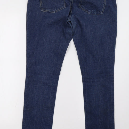 Dorothy Perkins Womens Blue  Denim Straight Jeans Size 14 L32 in