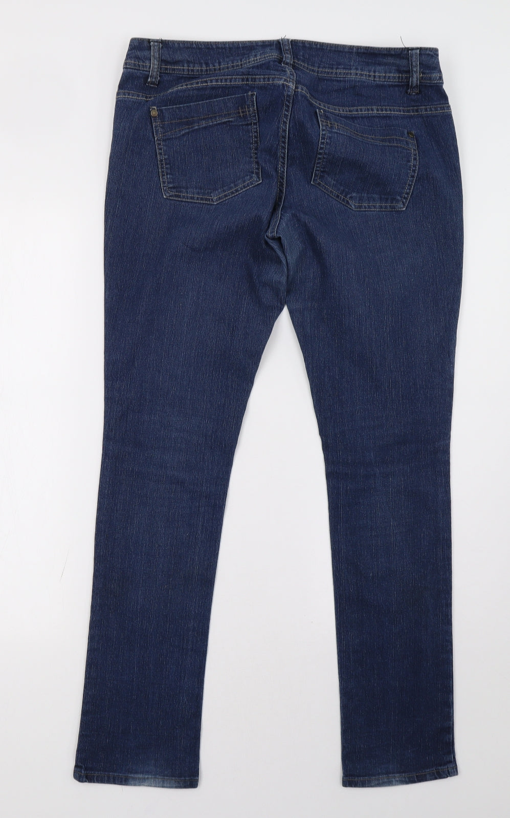 Dorothy Perkins Womens Blue  Denim Straight Jeans Size 14 L32 in