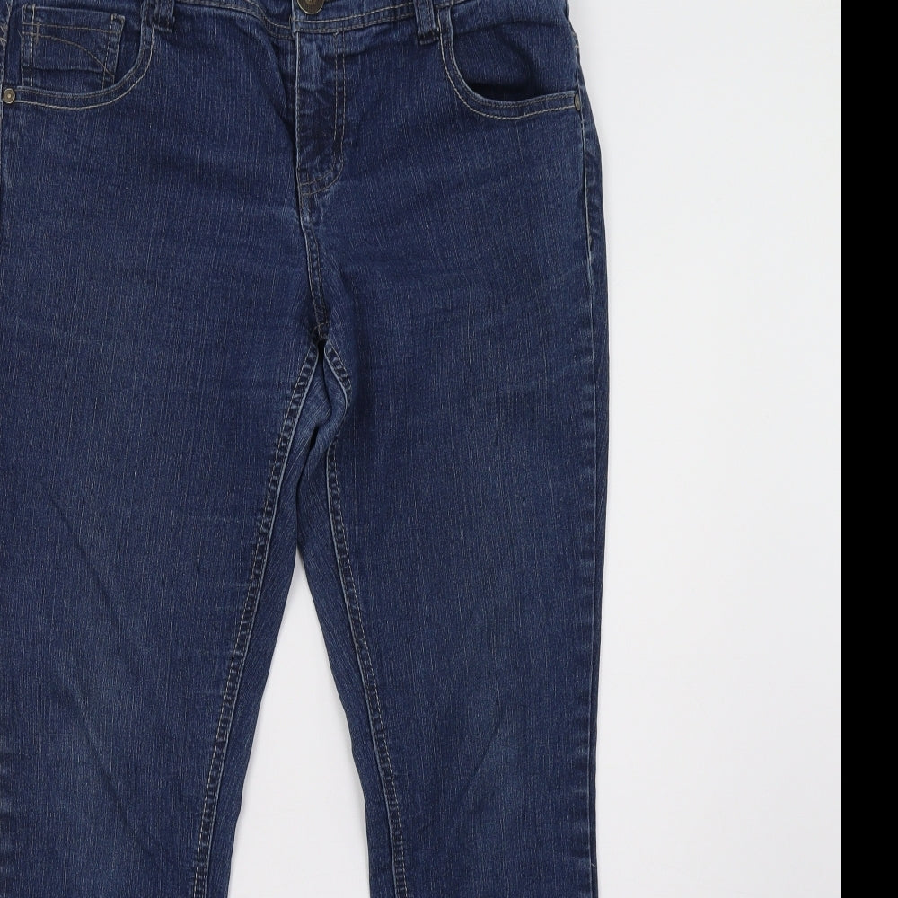Dorothy Perkins Womens Blue  Denim Straight Jeans Size 14 L32 in