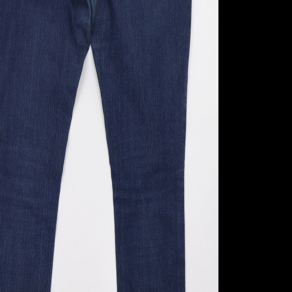 Dorothy Perkins Womens Blue  Denim Straight Jeans Size 14 L32 in