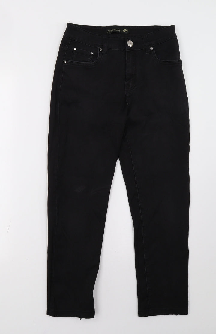 kaiweishi Womens Black   Straight Jeans Size 30 L28 in