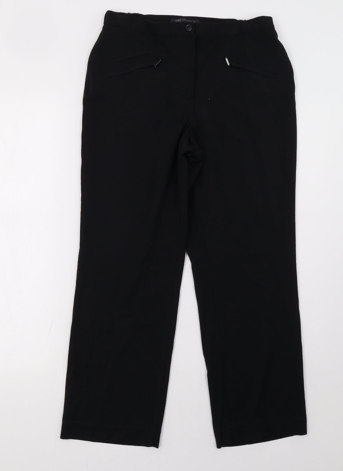 Marks and Spencer Womens Black   Trousers  Size 10 L29 in