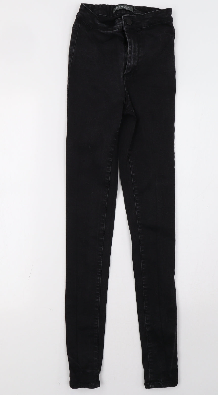 Primark Womens Black  Denim Skinny Jeans Size 8 L32 in