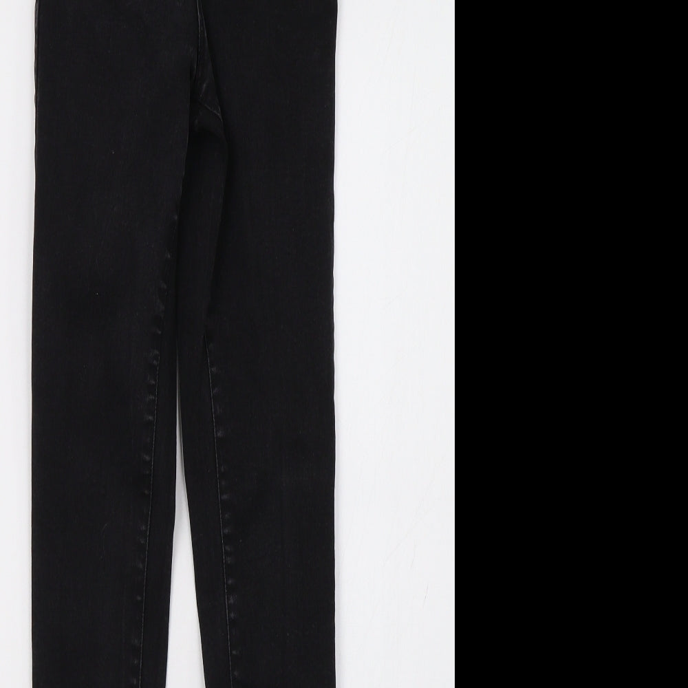 Primark Womens Black  Denim Skinny Jeans Size 8 L32 in