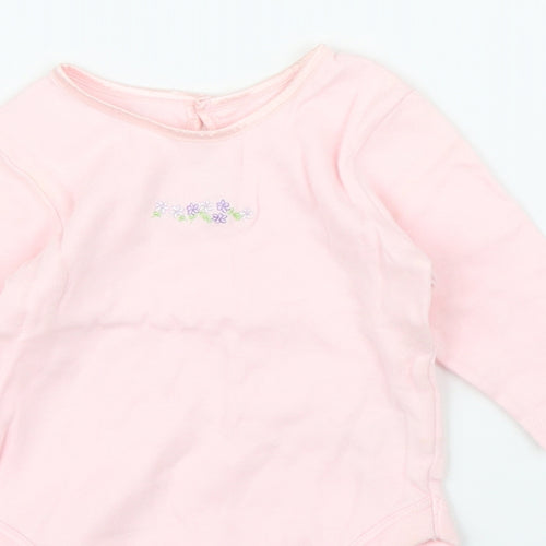 M&S Girls Pink   Babygrow One-Piece Size 3-6 Months